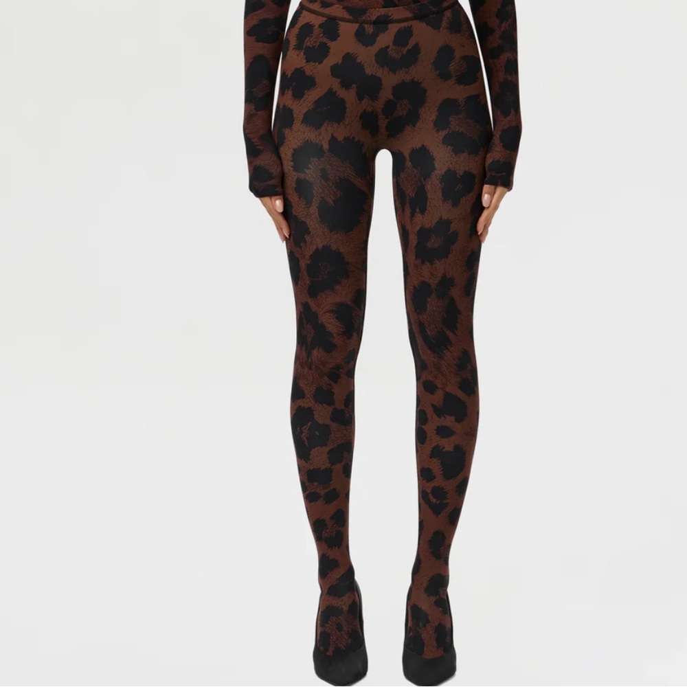 Naked Wardrobe Naked Print Tights Petite